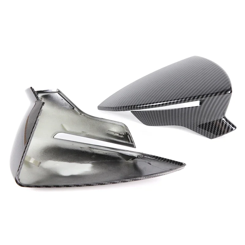 Фото Глянцевые черные накладки на зеркала для Seat Leon 5F III, Ibiza 6F V, KJ1, Arona KJ7, с эффектом карбона, аксессуары для боковых зеркал заднего вида №5