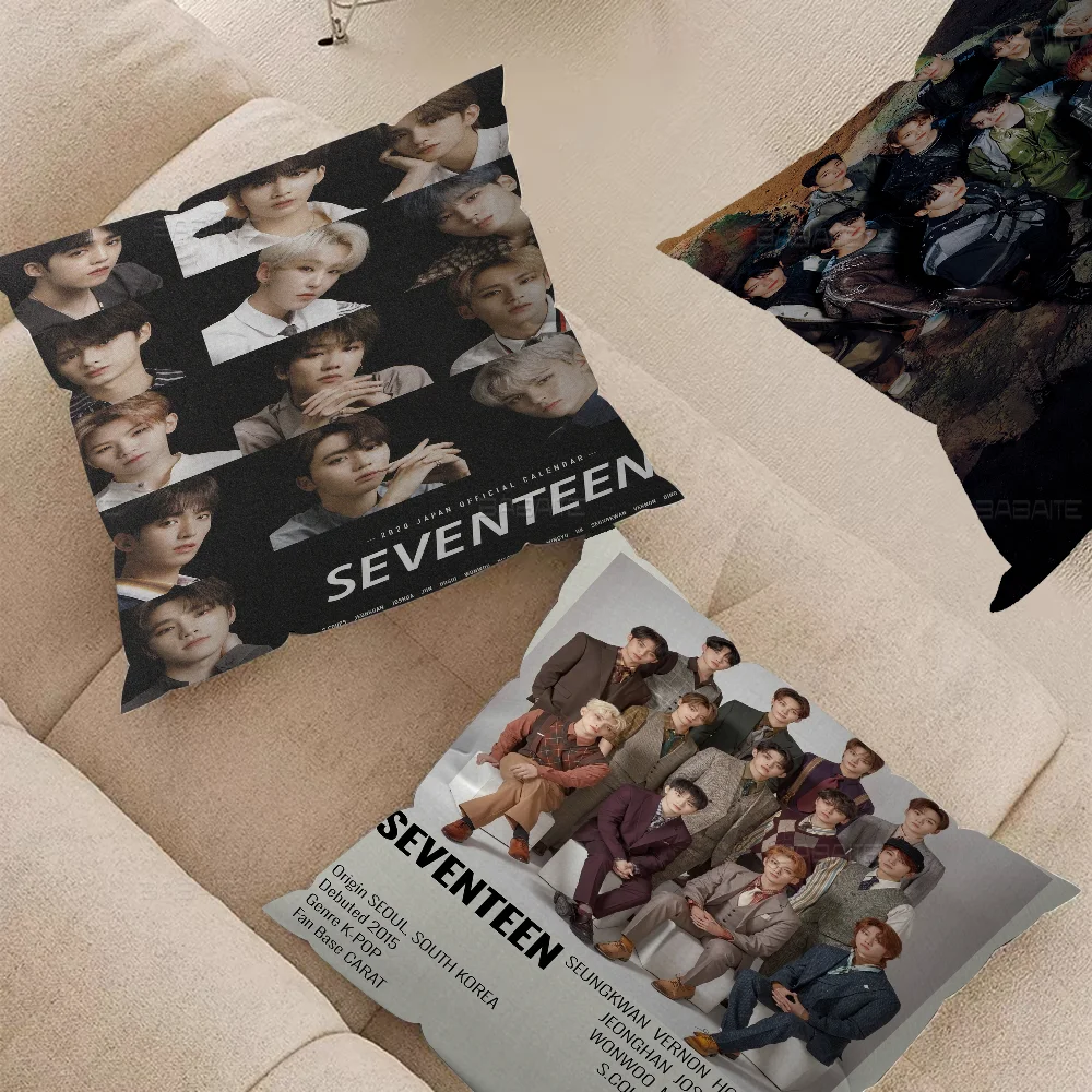 S-Seventeen K-Kpop Cushion Cover Pillowcase Upholstery Sofa Throw Pillow Home Decor Pillowcas