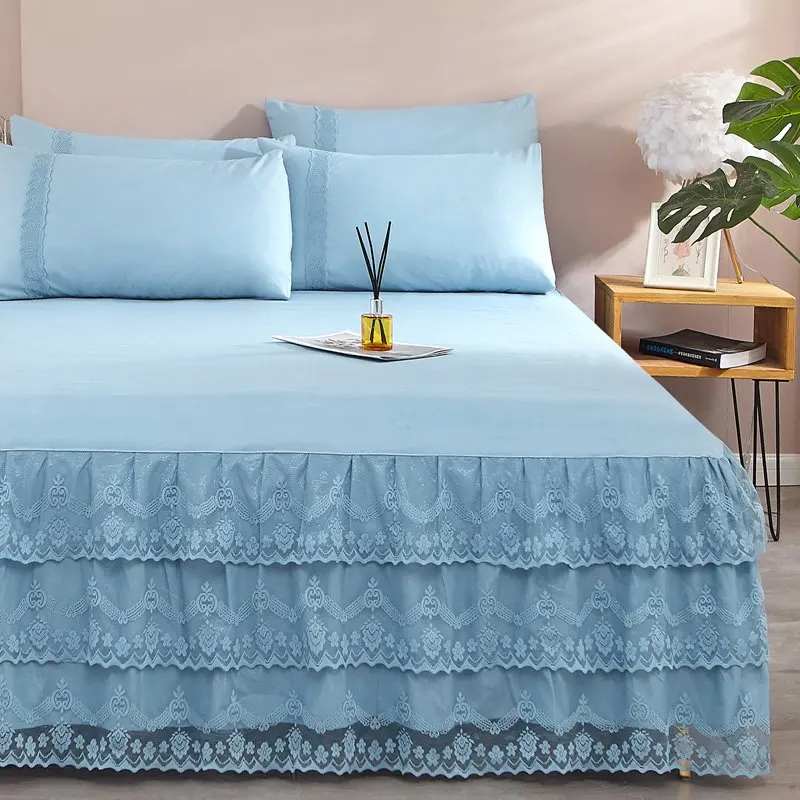 Корейская юбка принцессы трехсекционное односпальное покрывало европейская