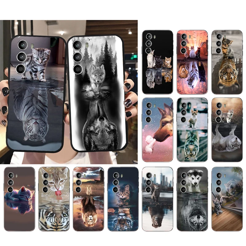 

Baby Cat Dog Wolf Tiger Phone Case for Moto G72 G13 G32 G53 G41 G31 G23 G22 G60 G52 G100 G200 GStylus G30 G10 G20 G50 G Pure