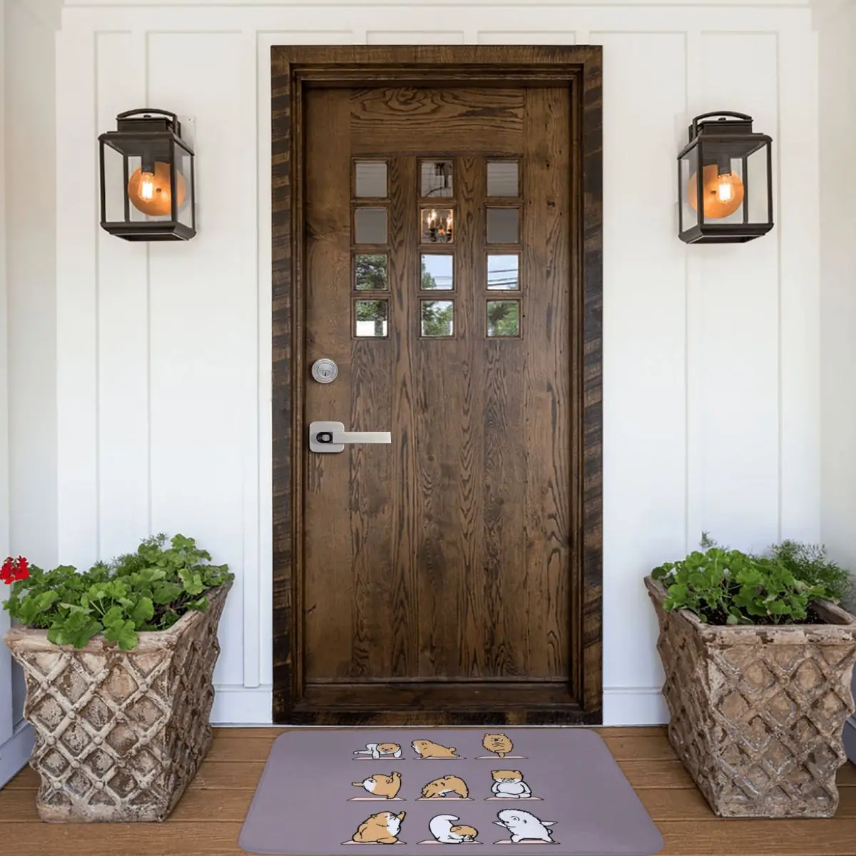 Коврик Померанский для йоги декоративный 3D ковер с рисунком нескользящий