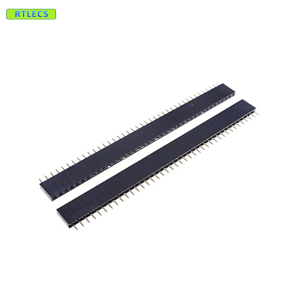 

1500 Pcs 1x40P 40 Pin 2.54 MM Pin Header Female Single Row Straight Through Hole Insulator Height 8.50 Rohs Vertical PCB