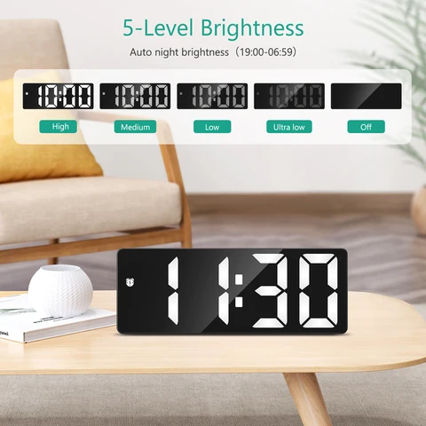 ORIA Цифровые LED часы будильник