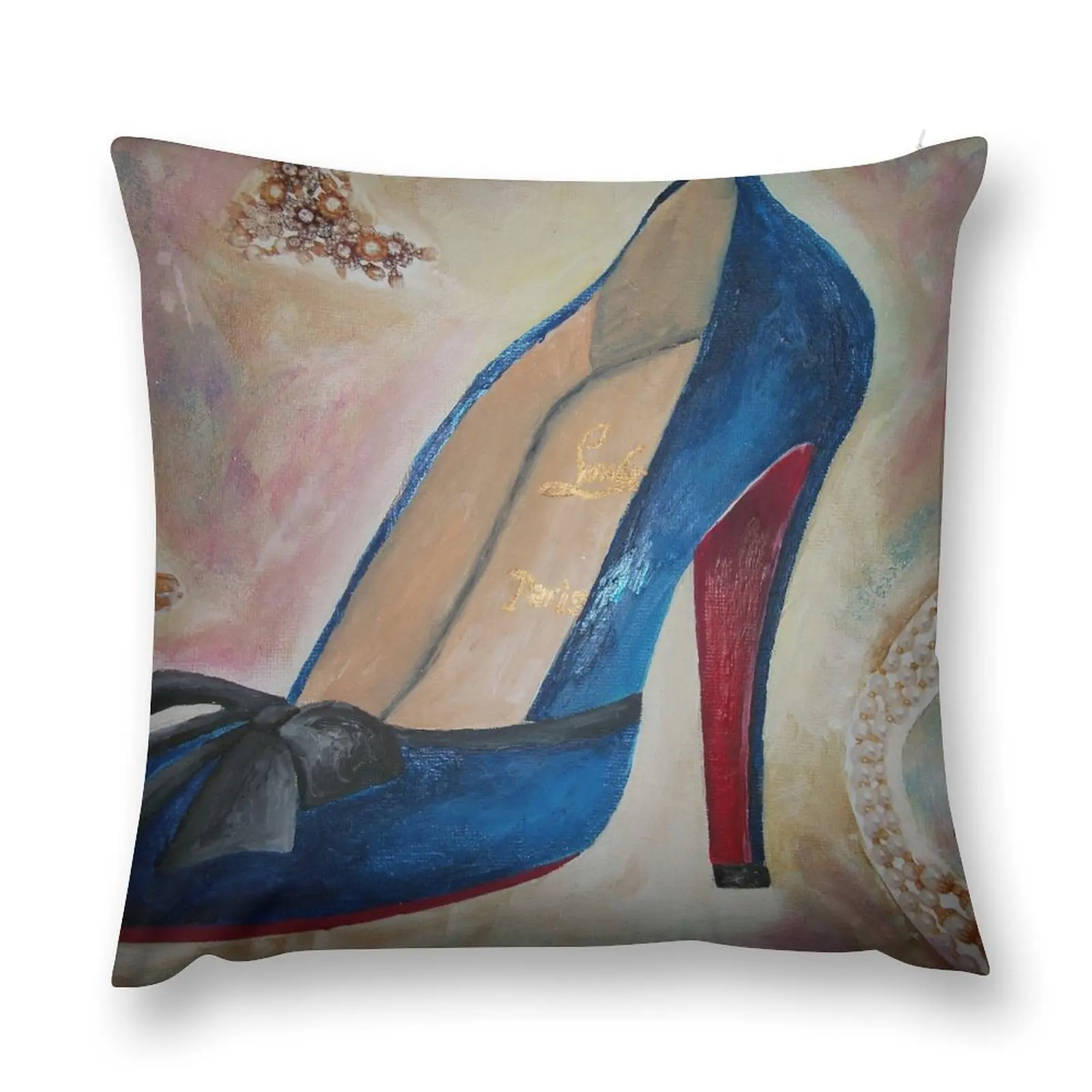 Наволочки на подушки Christian Louboutin с красной подошвой