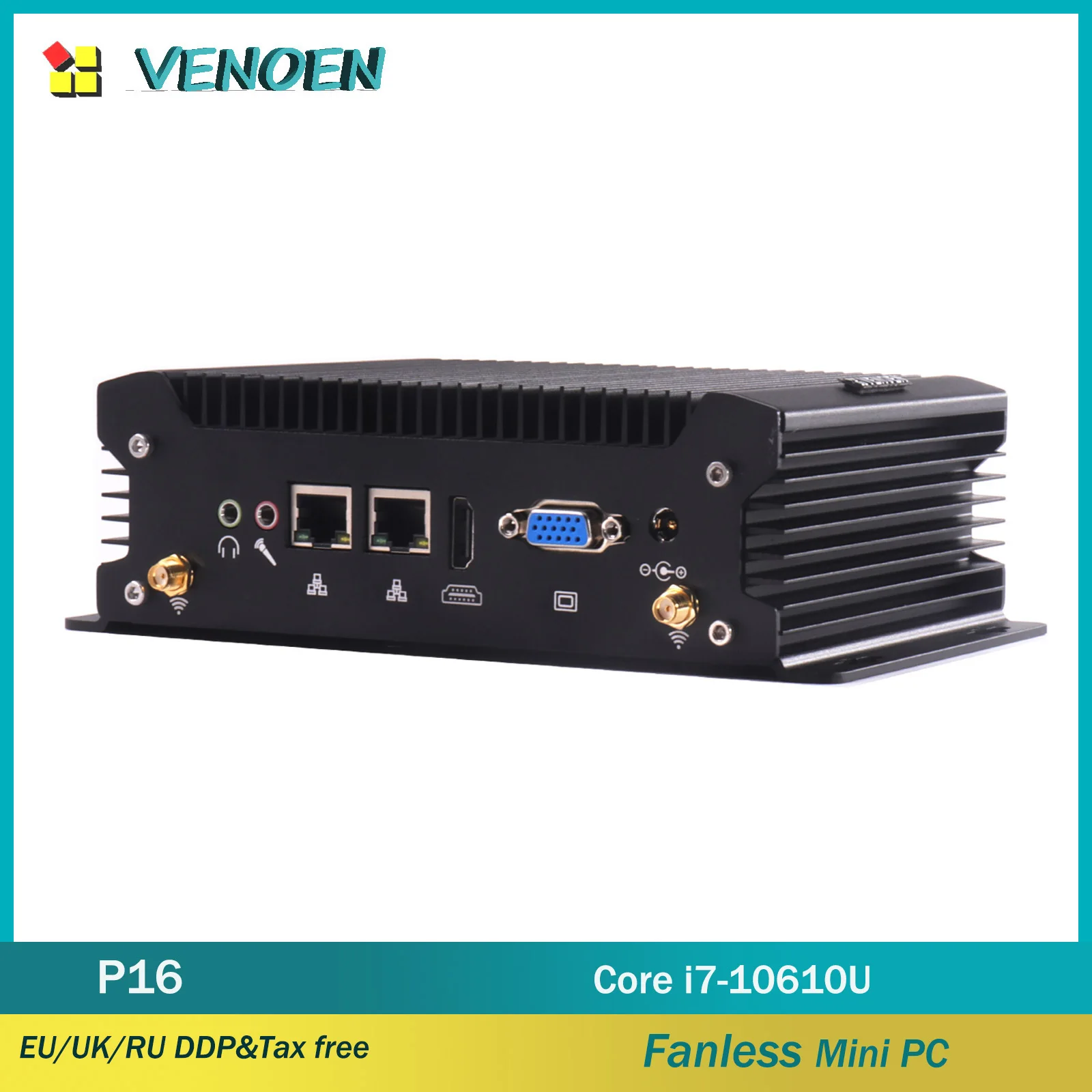 

Mini Computer VGA HDMI I5 8260U Industrial Rugged PC Core i7 10610U 8665U 8*USB ITX Fanless RS232 Windows10 Pro Linux(Pre-sale)