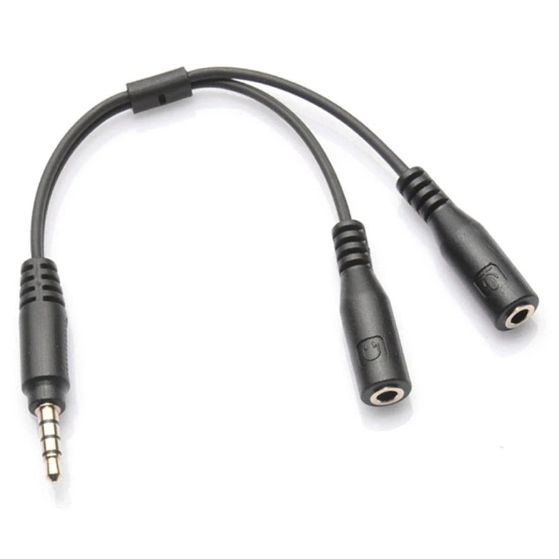 

Аудио стерео 3,5 мм штекер на 2 телефона разветвитель кабеля для Iphone