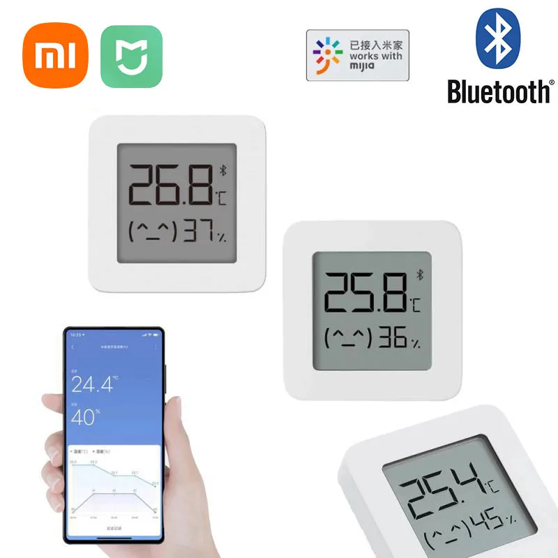 

XIAOMI Mijia Bluetooth Thermometer 2 Work With Mijia APP With Battery Wireless Smart Electric Digital Hygrometer Thermometer