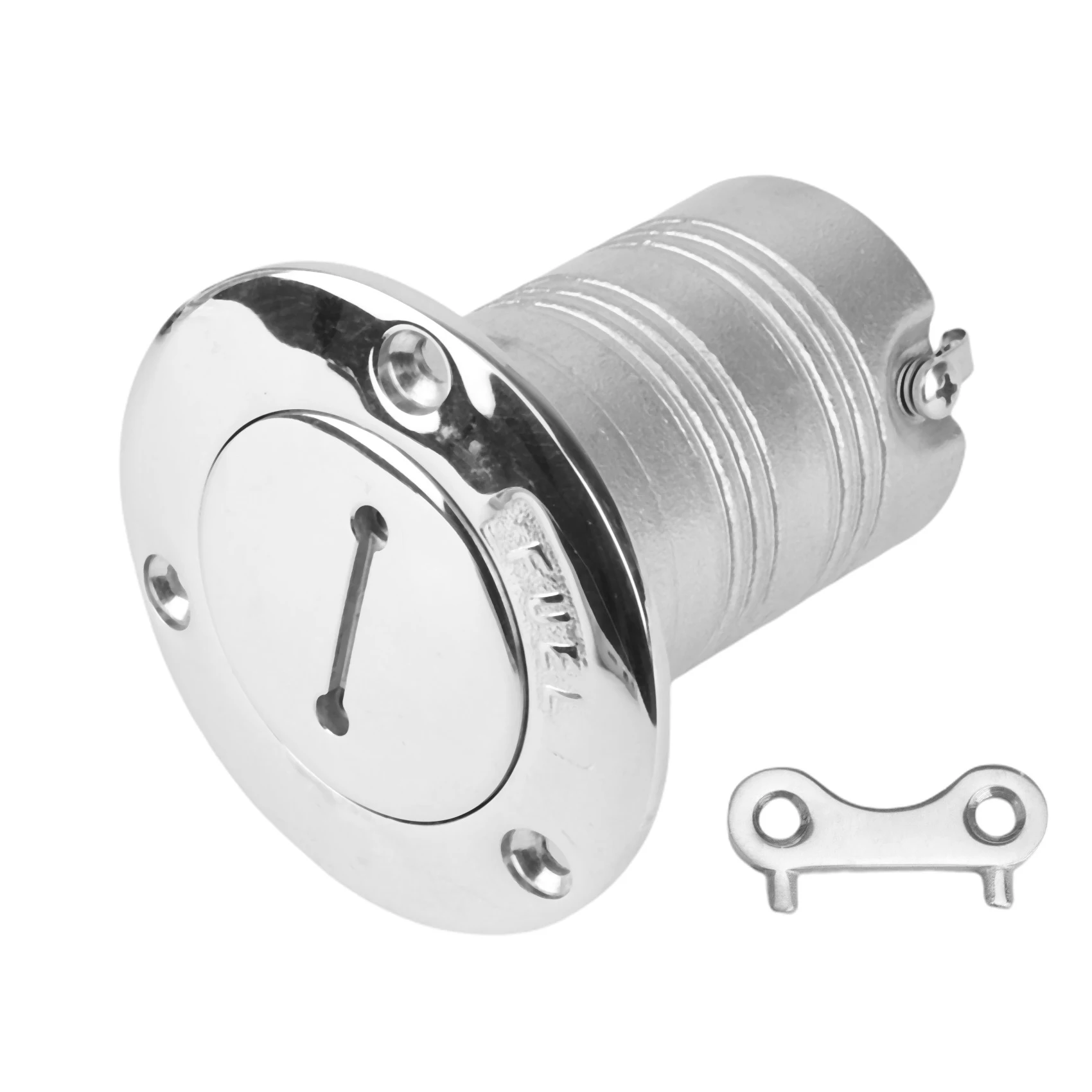 

Stainless Steel Marine Boat Hardware Deck Filler Port Gas Fuel With Key Cap