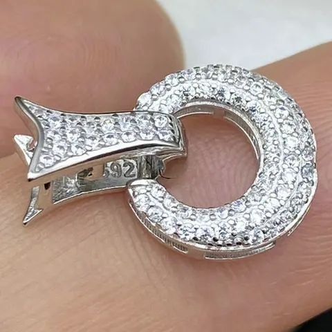 Ювелирная пряжка LIJIEMEI медная позолоченная с цирконием