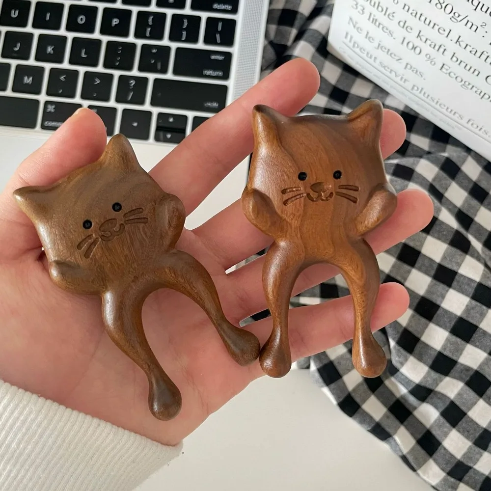 Милая расческа для массажа кошачьего носа из натурального сандалового дерева