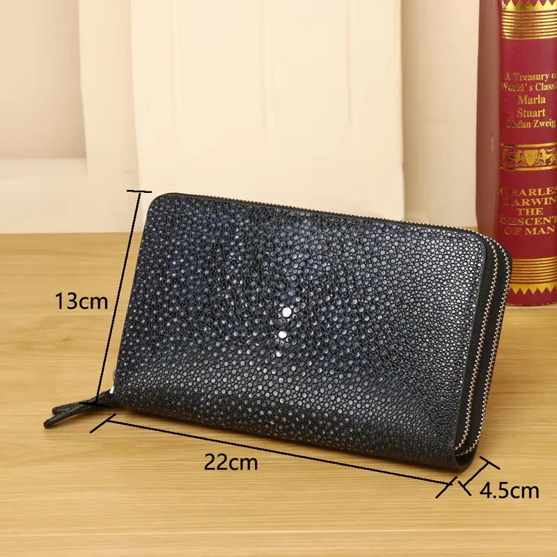 Мужской портфель-кошелек из воловьей кожи. Высококачественная