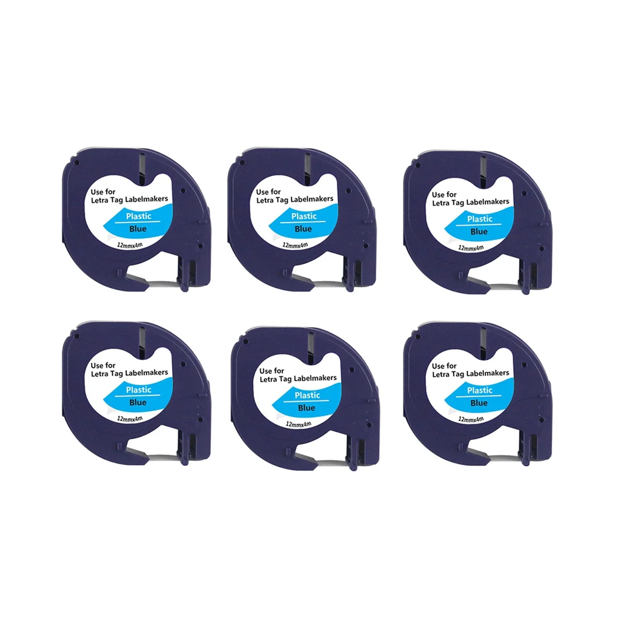 6 шт. 91205 лент для этикеток LetraTag -100T -100H 12 мм x 4 м термопечатная бумага