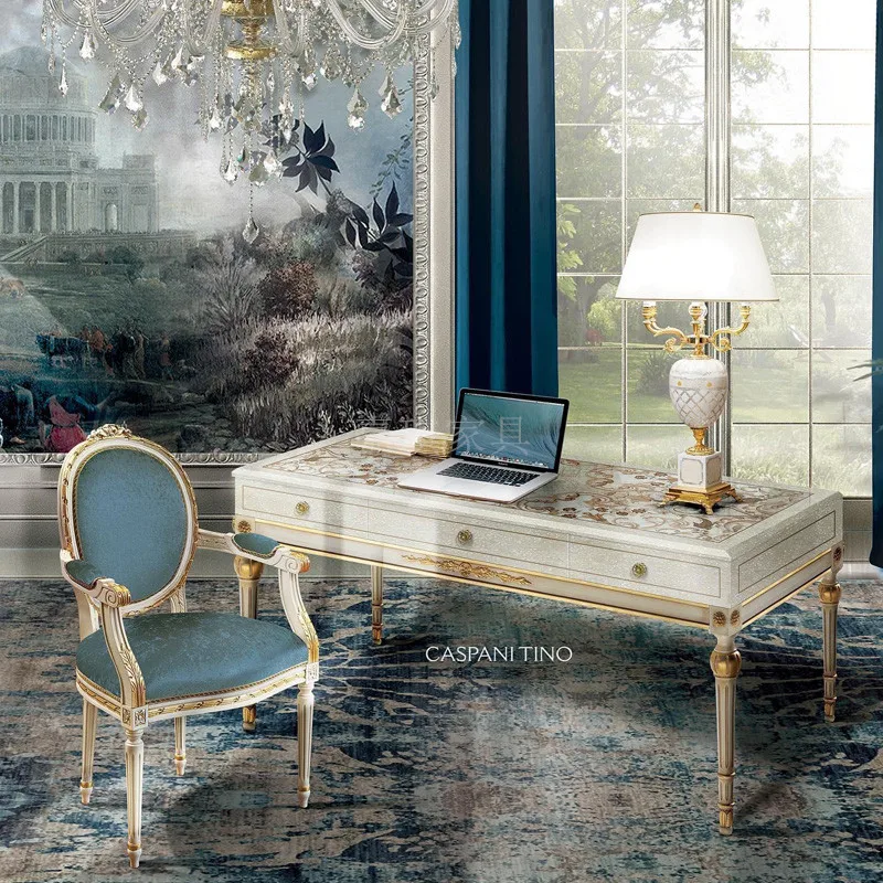 

Европейский стиль пользовательский твердый деревянный стол резной художественный корпус паркет компьютерный стол