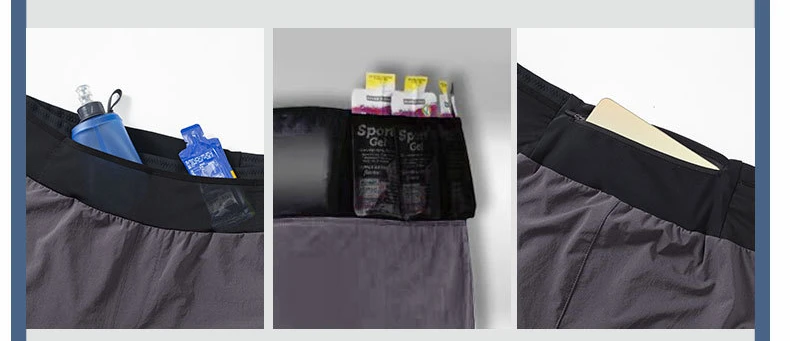 LU Men's Sports Pants Autumn Running Fitness Sweatpants with Waterproof Mobile Phone Bag Training Quick-drying Jogging Pant