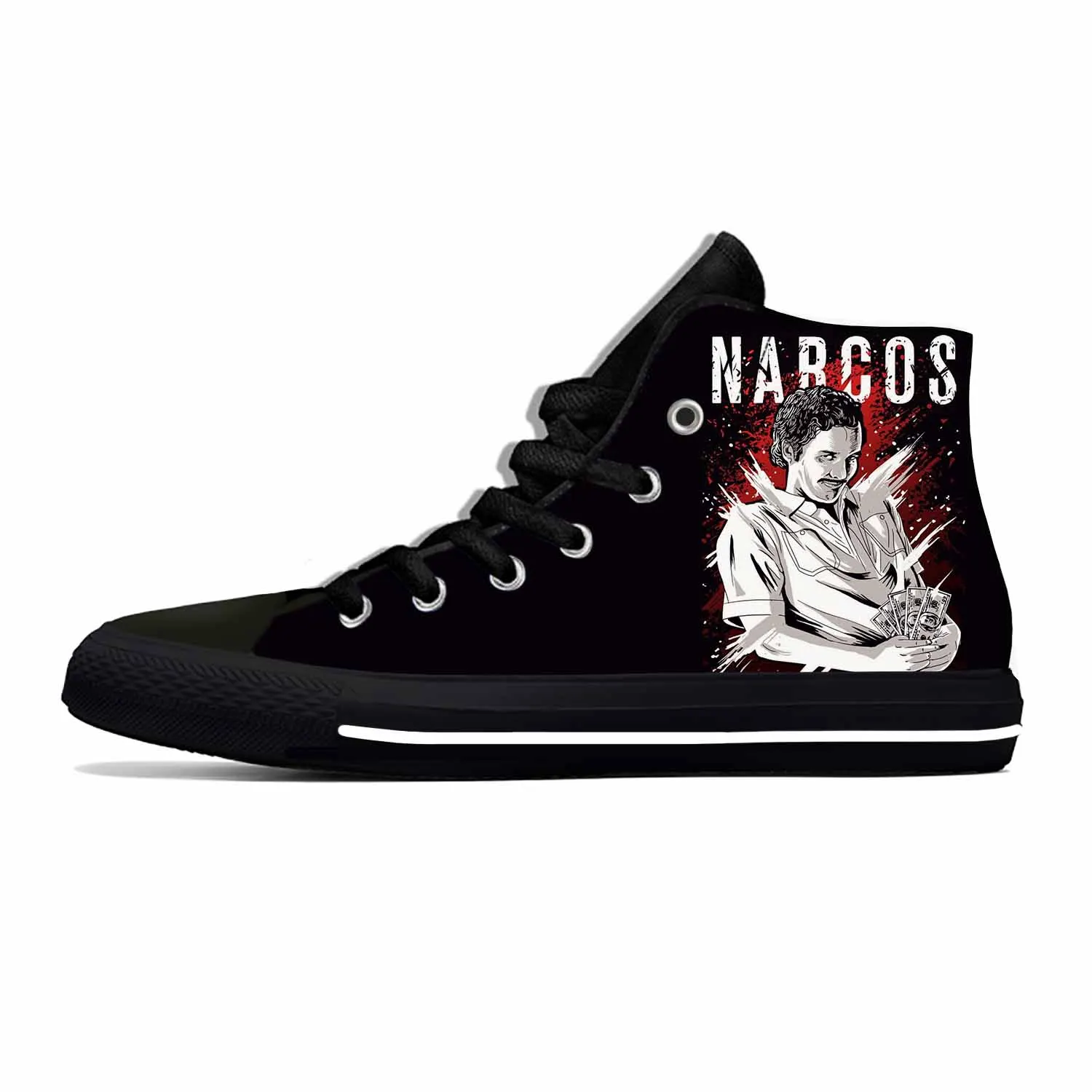 

Anime Cartoon Manga Narcos Pablo Escobar Fashion Casual Cloth Shoes High Top Lightweight Breathable 3D Print Men Women Sneakers