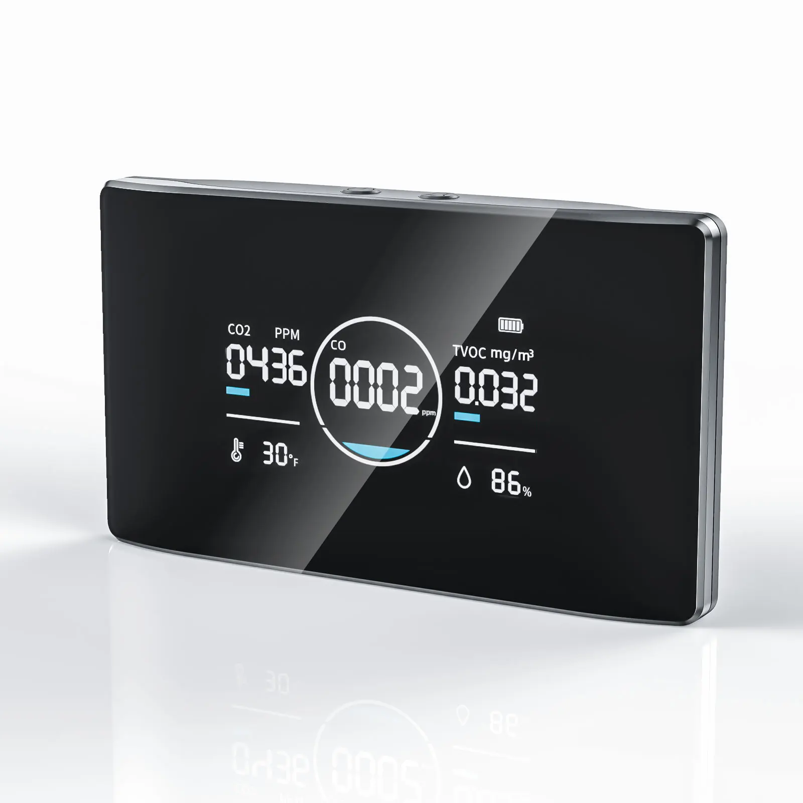 

5 IN 1 Air Quality Monitor, Carbon Monoxide Monitor,Carbon Dioxide Detector,CO CO2 Detector,Temperature and Relative Humidity