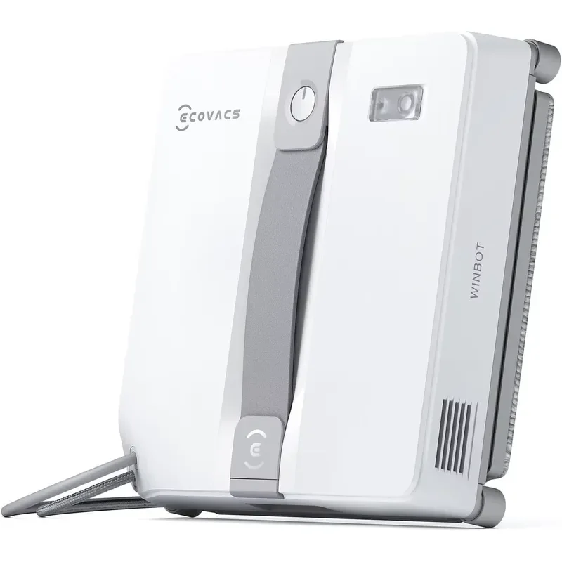 Фото ECOVACS Мини-пылесос для окон с обнаружением края, 7500 Па, умные датчики препятствий, ультразвуковое распыление для очистки грязи и стекол в ванной №2