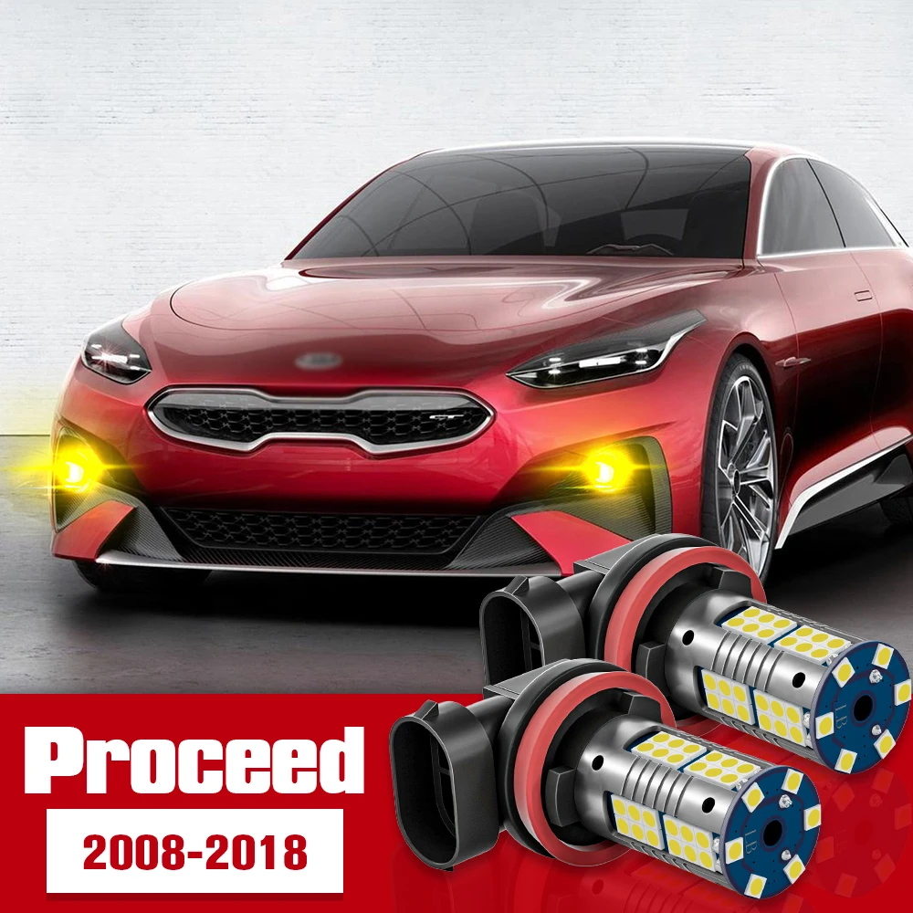 

2pcs Front Fog Light Accessories LED Bulb Lamp For Kia Proceed 2008 2009 2010 2011 2012 2013 2014 2015 2016 2017 2018
