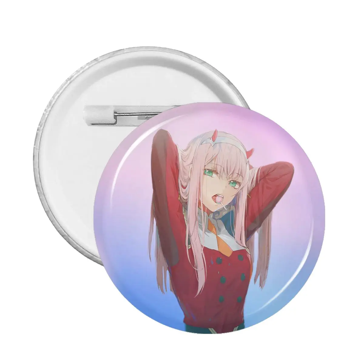 

Милый значок из ПВХ для девочек Zero Two, забавный значок в стиле аниме, для лацканов, любимый в Franxx, искусственное аниме