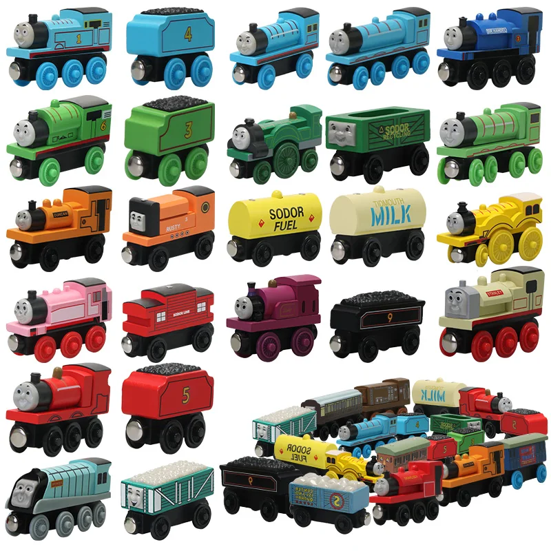 Фото Томас и друзья деревянный поезд карманная игрушка Gorden Diesel Molley Lady Toby Rail Томас модель поезда игрушка для детей подарок на день рождения №1