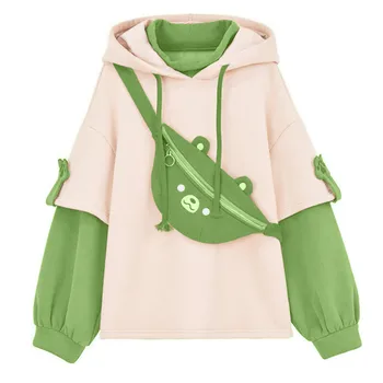 Kawaii Bear Bag Oversize Hoodie 5