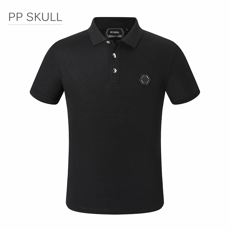

Man's Polo Shirt Plein Hip Hop Skull Punk Style Streetwear Outdoor Casual Vintage Short Sleeve Summer Gym Fitness Sportswear
