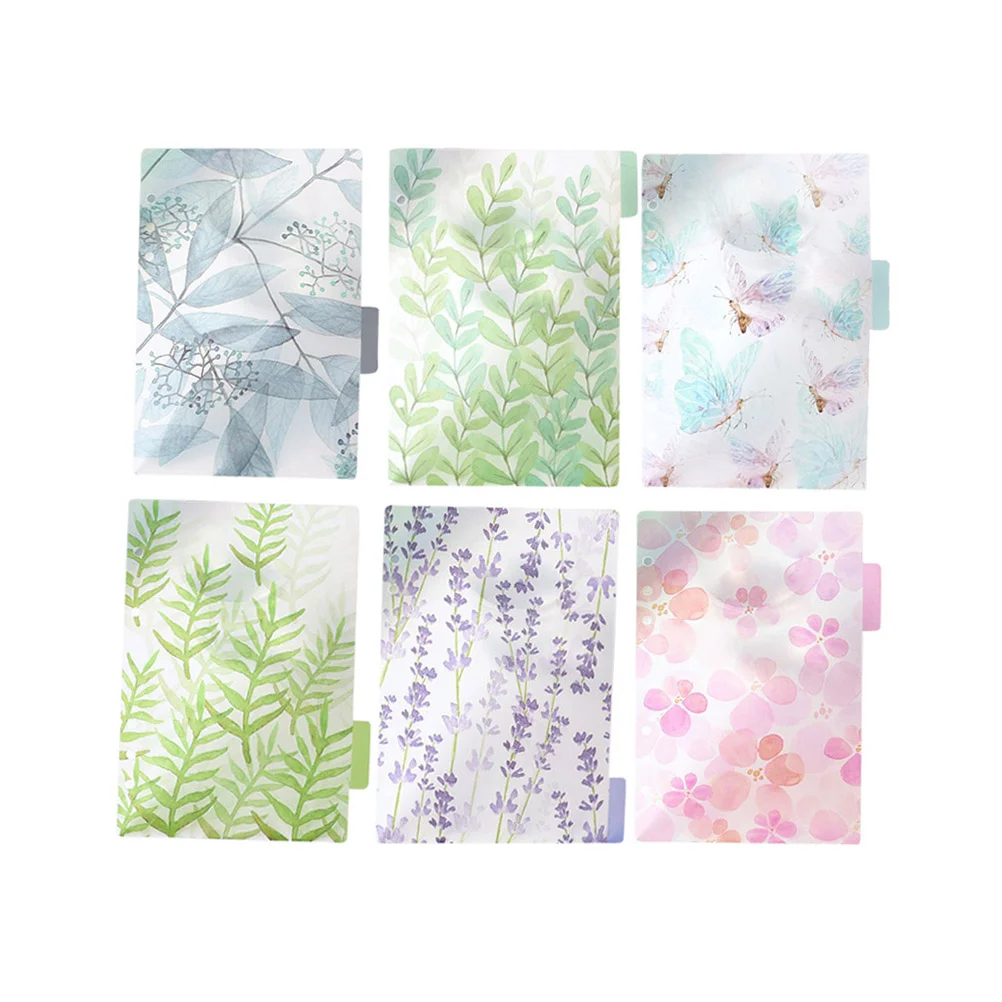 

6 Pcs Clear Dividers Notebook Tab Cards Dividing Line Binders Refill Index Page A5