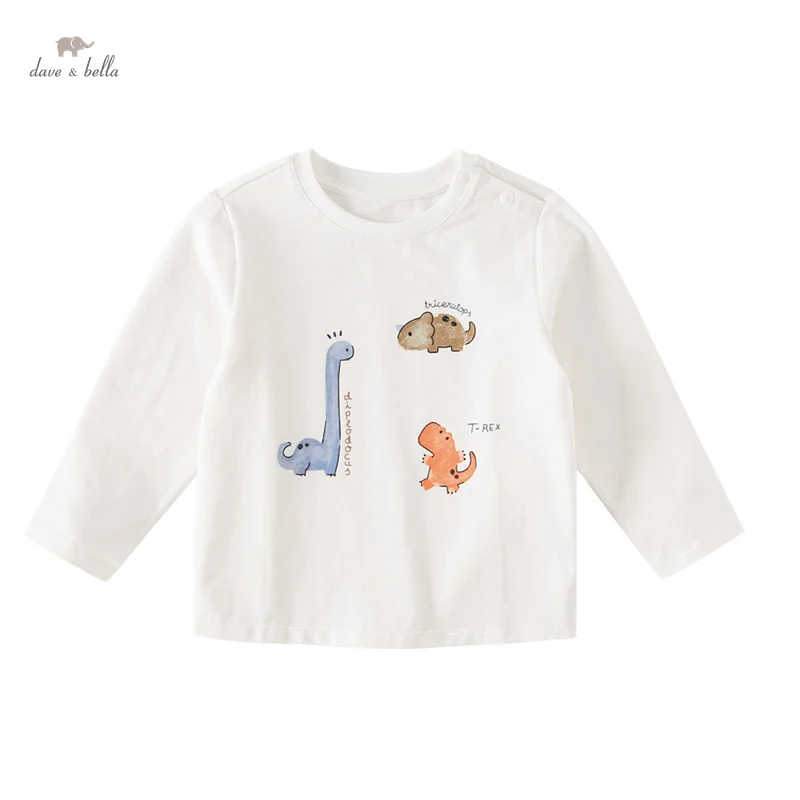 

Dave Bella 2023 Autumn Boy's Baby T-Shirt Children Top Comfortable Cool Gentle Fashion Casual Cartoon Outdoor Sport DB3237567