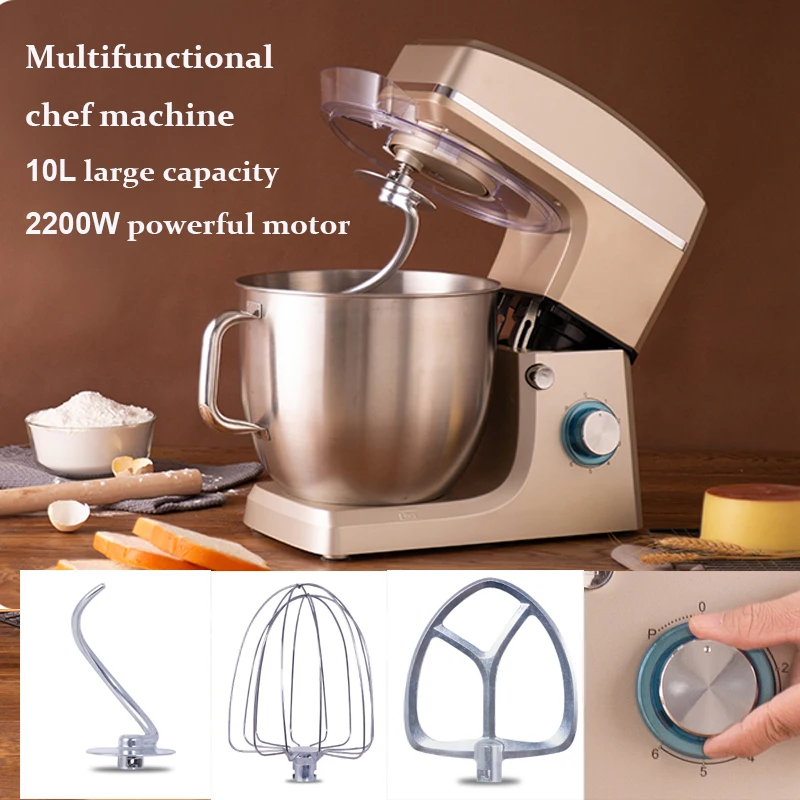

2200W Electric Milk Frother Cake Flour Dough Mixer Food Bread Stand Mixer Maker Chef Machine Egg Beater 6 Speed Whisk