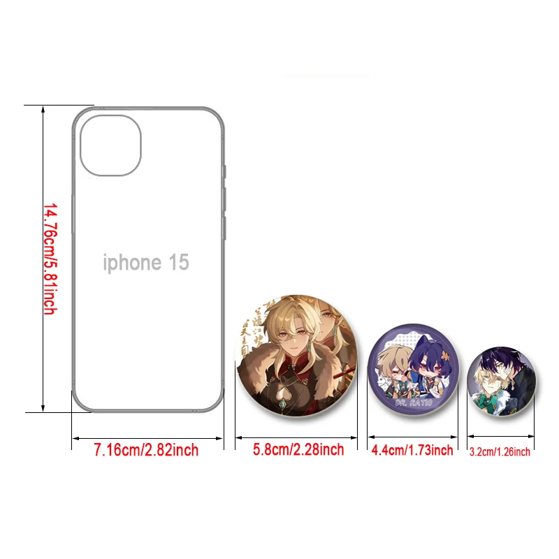 Круглые броши для рюкзака в ассортименте