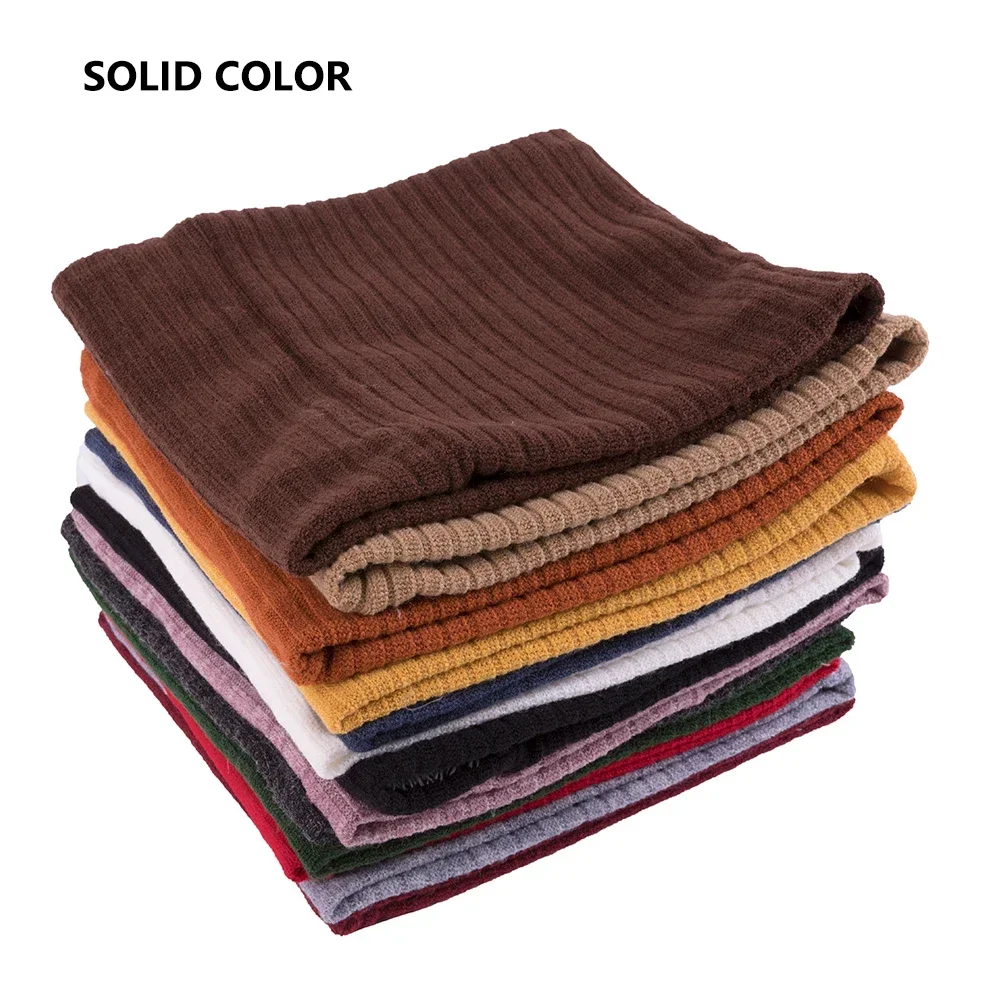 

Winter Faux Circle Warmer Thick Chunky Scarf Woman For Neck Scarves Cycling Loop With Fur Knit Unisex Man Hiking Soft
