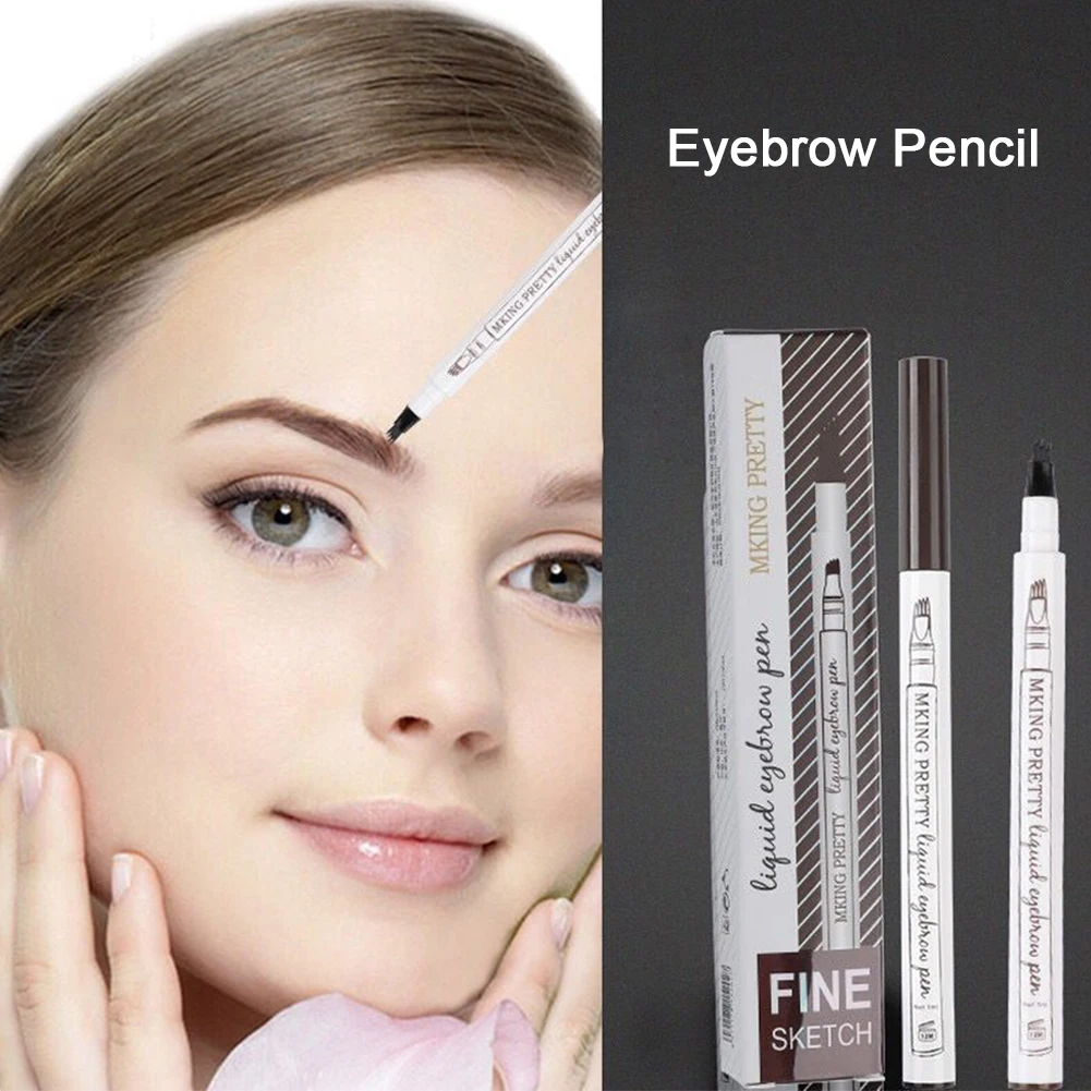 

1 шт. водостойкий прочный карандаш для бровей с четырьмя зубцами жидкий карандаш для бровей долговечный натуральный ультратонкий жидкий ка...
