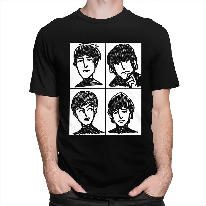 Фото Футболки на заказ Heavy Metal Rock The Beatle для мужчин, футболка с короткими рукавами для отдыха, крутые футболки, облегающие футболки из чистого хлопка, подарок №2