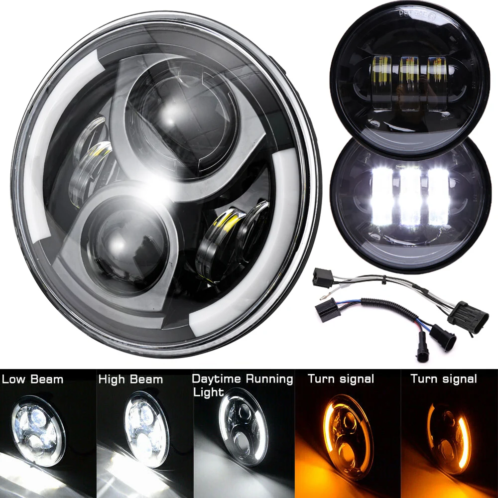 1 шт. мотоциклетная 7-дюймовая светодиодная фара для Harley Electra Glide Ultra Limited Classic Street Road