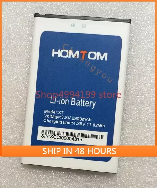 100% S7 аккумулятор 2900 мАч Замена HOMTOM мобильный телефон