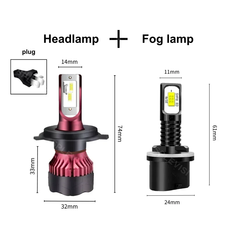 Сменные светодиодные фары дальнего света и ближнего комбинированные лампы