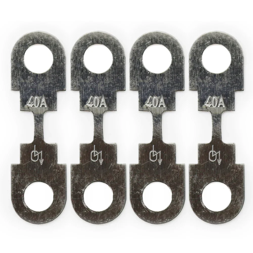 4 шт. 40A Автомобильная плоская предохранительная лента из цинкового сплава 40 А без
