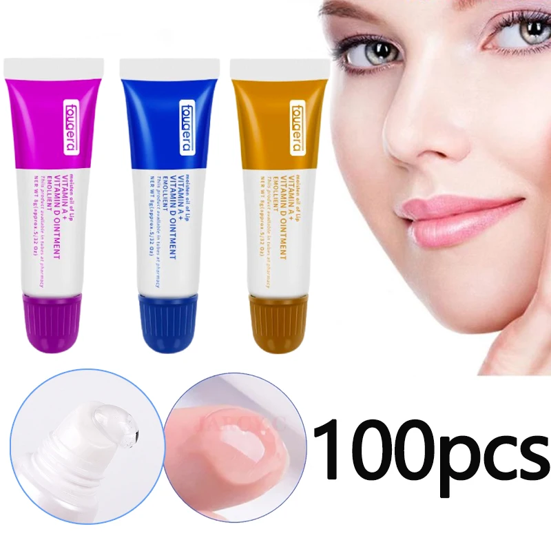 

100pcs Vitamin A D Tattoo Aftercare Cream Gel Healing Skin Anti-Scar Preserve Color Skin Lip Eyebrow Care After Care Tattoo