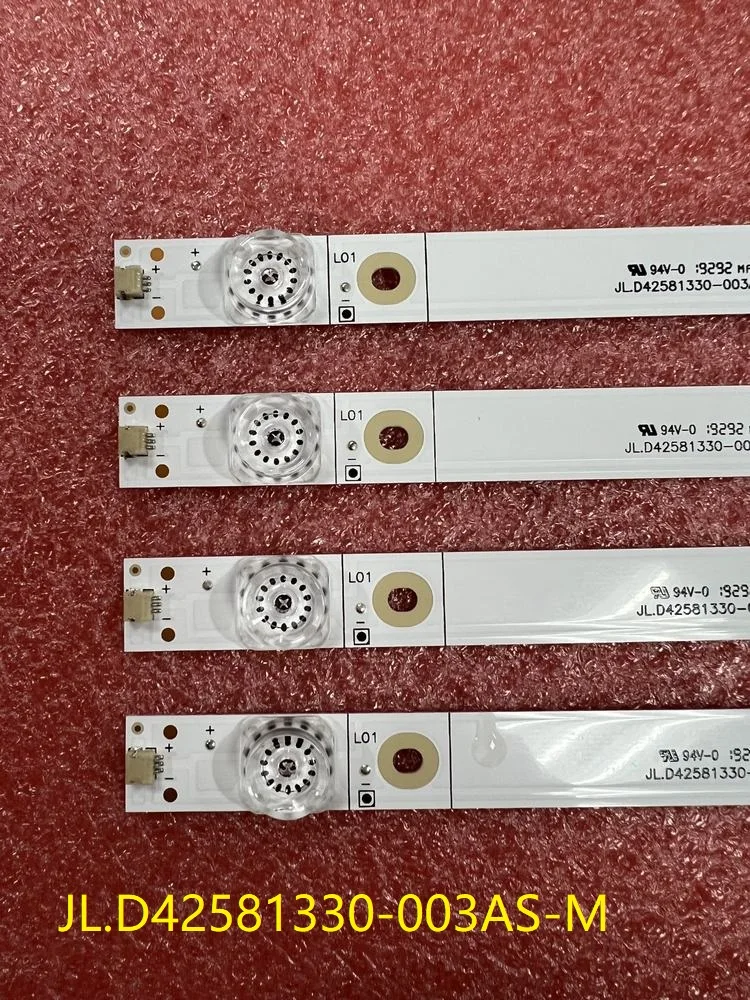 Kit 4pcs 8LED LED backlight strip For HISENSE H43A6100 43H6E JL.D42581330-003AS-M HISENSE43-4X8 43RGE JHD425S1U51