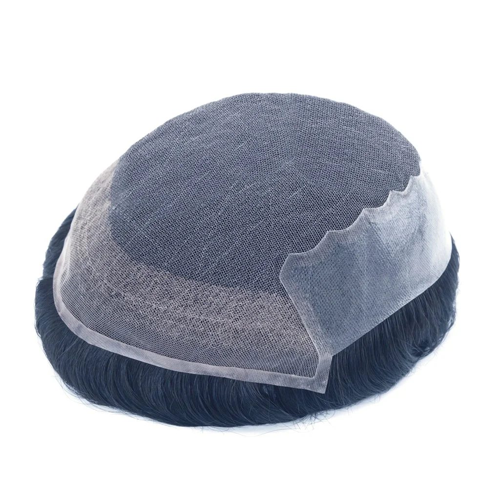 Мужской парик Zakya высшего качества Q6 отбеленный узел для волос полностью