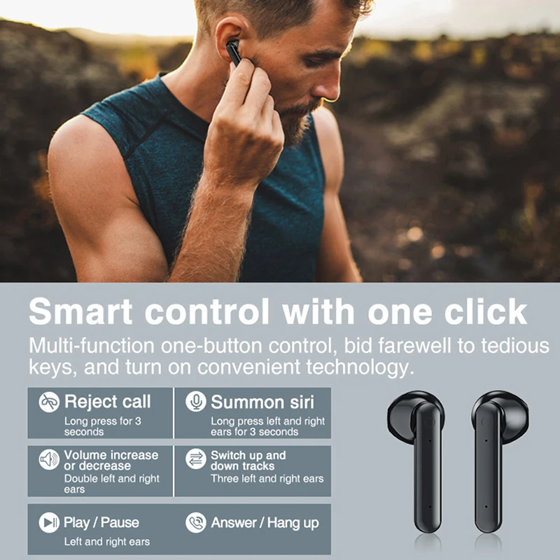 TWS-стереонаушники с поддержкой Bluetooth 5 0 и сенсорным управлением |