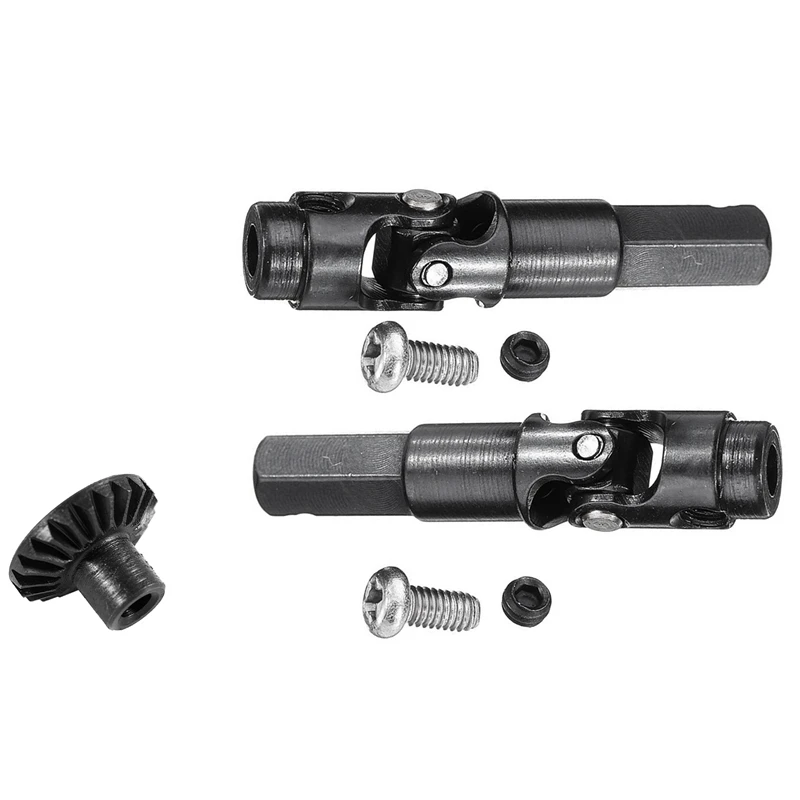 

1Set Metal Front & Rear Axle Gear Shaft Driving Gear Set For WPL B1 B14 B16 B24 C14 & 2 Pcs Metal Universal Drive Shaft