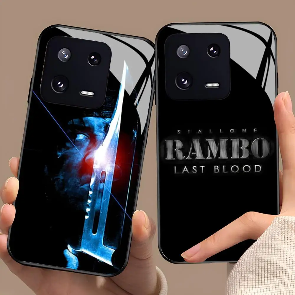 Фото Чехол для телефона First Blood John J. R-rambo для Xiaomi 17 15 14 13 12 Mi 11 X T Ultra Pro Lite 5G, черный, стеклянный №1