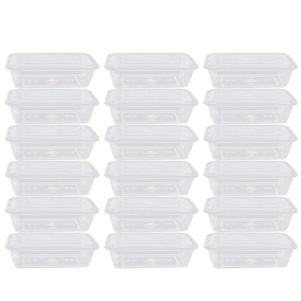 

50pcs Meal Prep Containers Transparent Containers Lunchbox Sushi Box Fruit Box with Lid for Kitchen Restaurant
