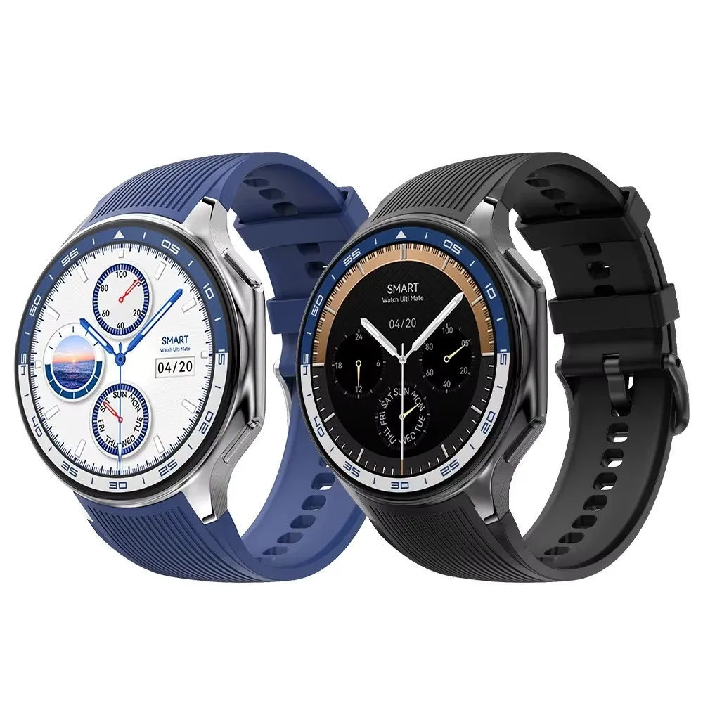 Фото Умные часы YLL-DT Watch X с AMOLED-экраном 1,43 дюйма, 4 ГБ памяти, измерением пульса, Bluetooth-звонками, водонепроницаемостью, голосовым помощником, для мужчин, спортивные смарт-часы №1