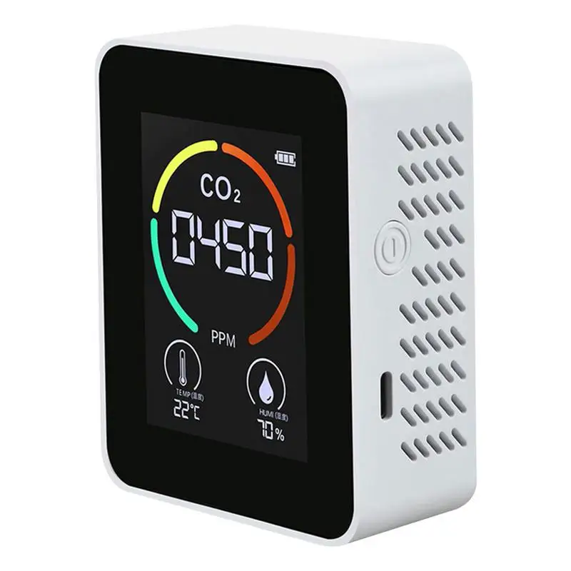 

Mini CO2 Detector Tabletop Carbon Dioxide Meter Temperature And Humidity CO2 Meter For Car Gym Rooms Offices Classrooms