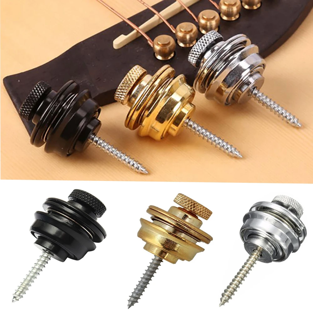 

1pcs Guitar Strap Lock Straplock Button For All Acoustic Electric Bass Guitar Strap Guitarra Easy Fix Remove Screw Accessories
