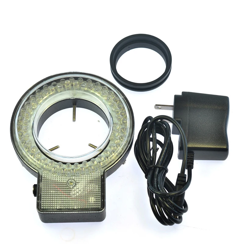 15W Microscope LED Ring Lamp Industrial Camera Adjustable Light Source 72PCS White Lamp Tube Inner Diameter 61mm