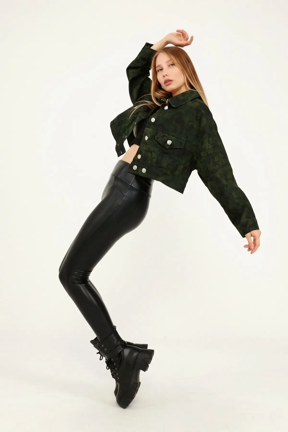 

Women's Fashion Denim Jacket Coat Camouflage Denim Jacket