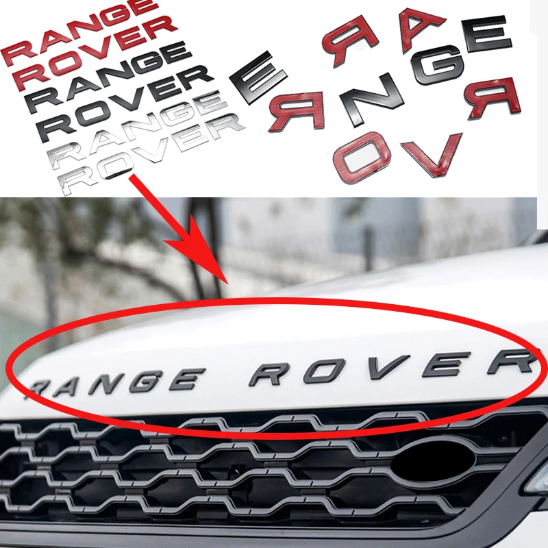 3D хром эмблема из АБС-пластика для стайлинга капота багажника буквы логотип значок наклейка для Land Rover Range Rover Sport Evoque декоративный стиль 3D хром эмблема из АБС-пластика для стайлинга капота багажника буквы логотип значок наклейка для Land Rover Range Rover Sport Evoque декоративный стиль